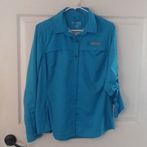 Blue ladies fishing shirt